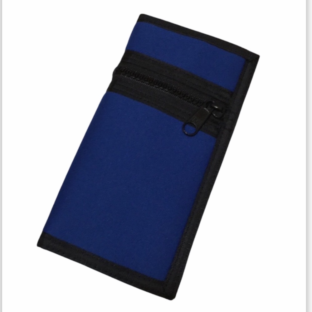NEW Travel Zipper Wallet Blue/Black